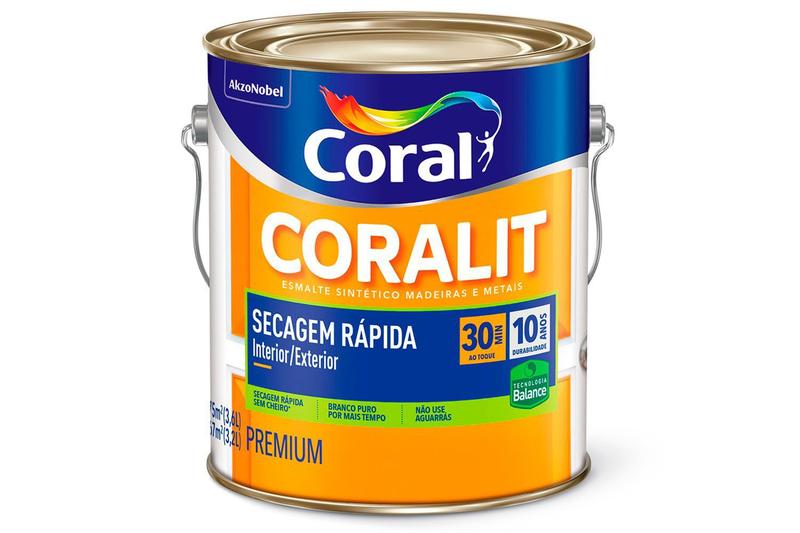 Imagem de Tinta Esmalte Brilhante Premium Acetinada Coralit 3,60L