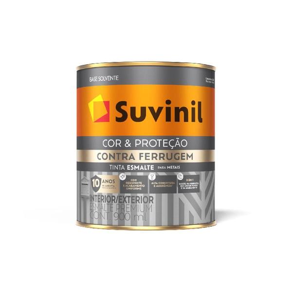 Imagem de Tinta Esmalte Contra Ferrugem Preto 0,9L Suvinil