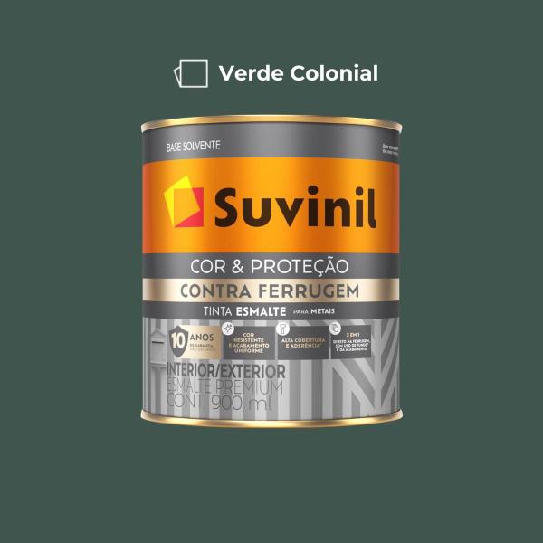 Imagem de Tinta Esmalte Contra Ferrugem Verde Colonial 0,9L Suvinil