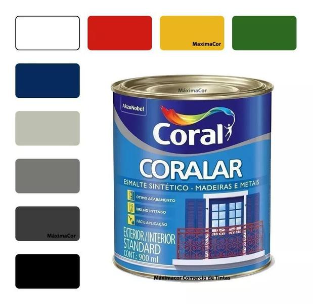 Imagem de Tinta Esmalte Coral Metais E Madeiras Coralar 900ml