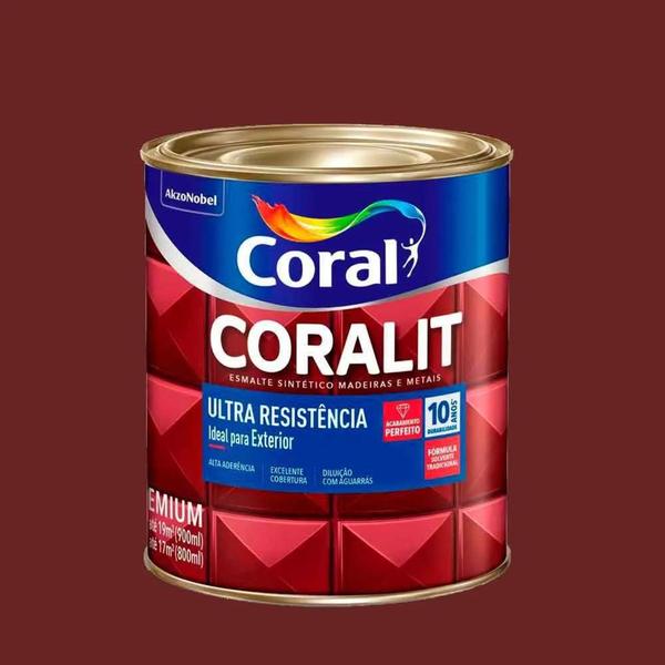 Imagem de Tinta Esmalte Coralit Ultra Resistência Vermelho Goya Brilhante 900ml - Coral/Akzonobel