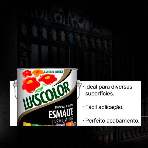 Imagem de Tinta esmalte lukscolor alto brilho 3600ml amarelo