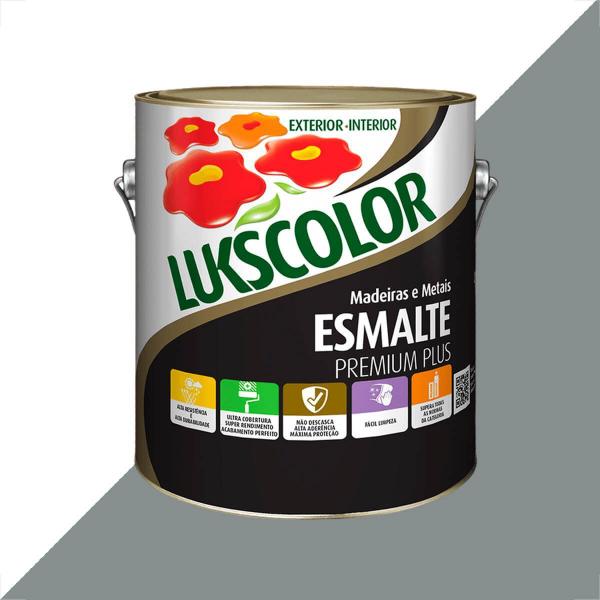 Imagem de Tinta esmalte lukscolor alto brilho 3600ml cinza medio