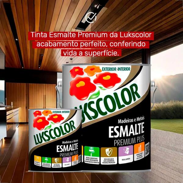 Imagem de Tinta esmalte lukscolor alto brilho 3600ml tabaco