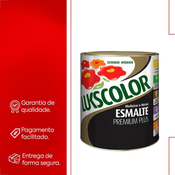 Imagem de Tinta esmalte lukscolor alto brilho 900ml aluminio