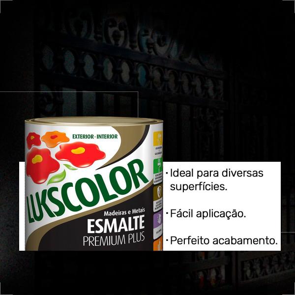 Imagem de Tinta esmalte lukscolor alto brilho 900ml branco