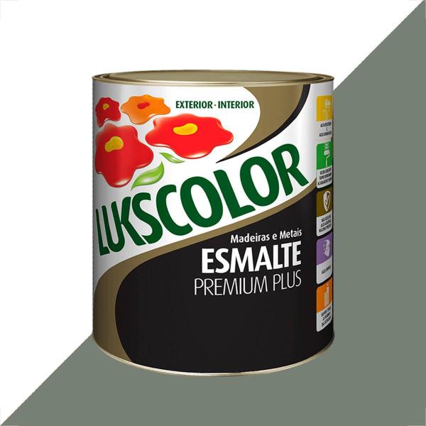 Imagem de Tinta esmalte lukscolor alto brilho 900ml cinza medio