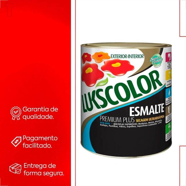 Imagem de Tinta esmalte lukscolor base agua acetinado 900ml branco