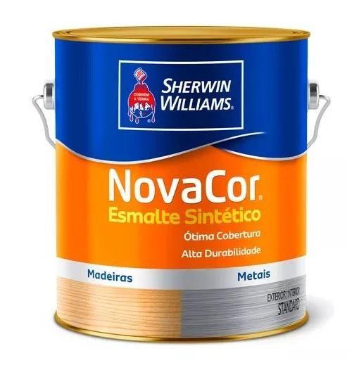 Imagem de Tinta Esmalte Novacor Alto Brilho 225ml Preto - Sherwin Williams