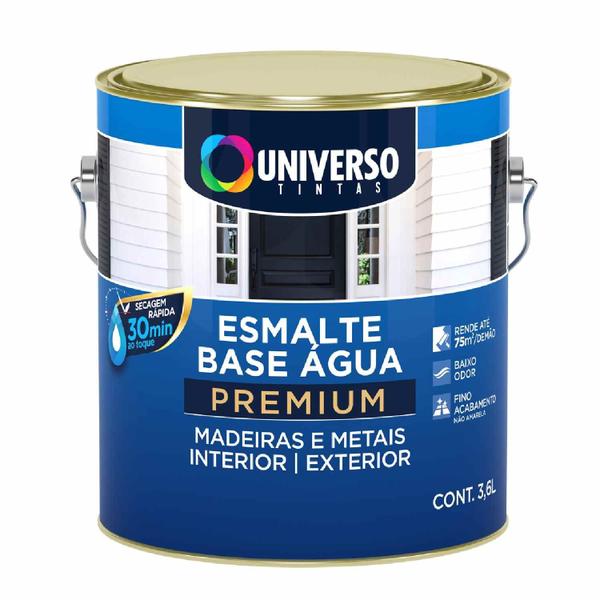 Imagem de Tinta Esmalte Premium Base Água Acetinado Branco Universo 3,6 L