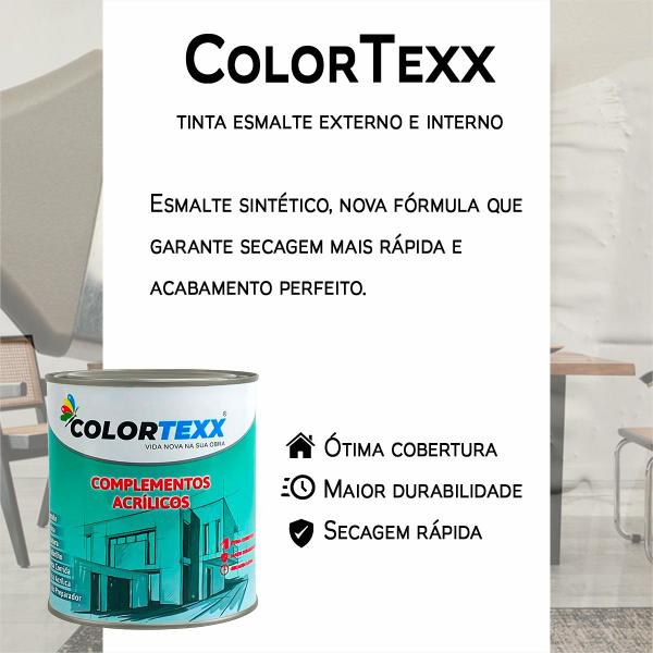 Imagem de Tinta Esmalte Sintético Acetinado 900ml Colortexx Cores