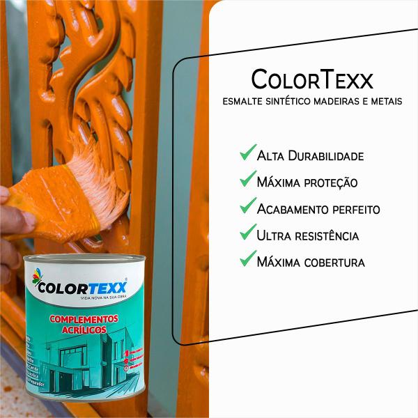 Imagem de Tinta Esmalte Sintético Acetinado 900ml Colortexx Cores