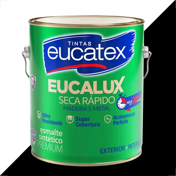 Imagem de Tinta esmalte sintetico eucatex 3600ml preto fosco eucalux