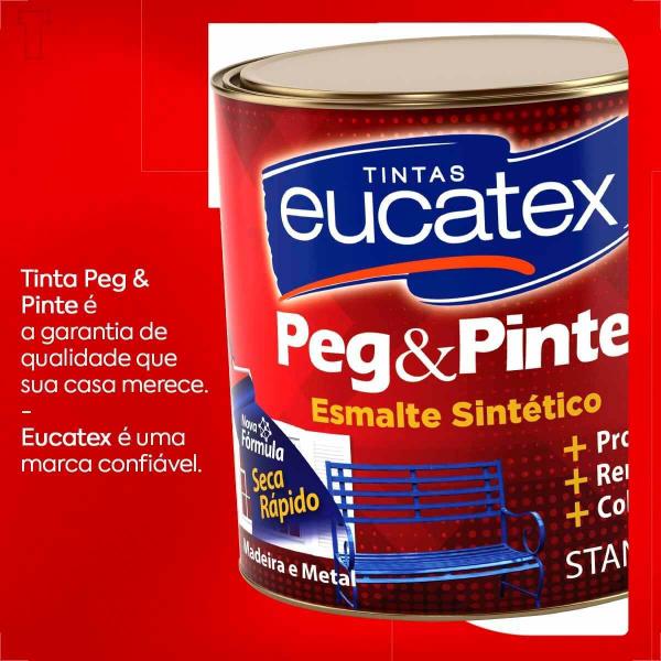 Imagem de Tinta esmalte sintetico eucatex 900ml cinza escuro brilhante peg pinte