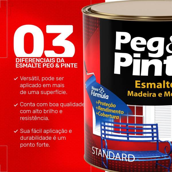 Imagem de Tinta esmalte sintetico eucatex 900ml preto brilhante peg pinte