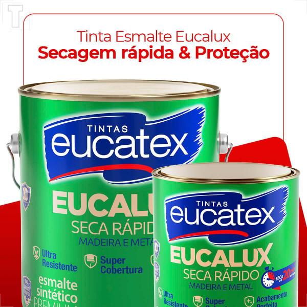 Imagem de Tinta esmalte sintetico eucatex 900ml preto fosco eucalux