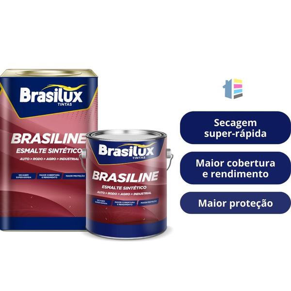 Imagem de Tinta Esmalte Sintético Industrial 3,6l Brasiline - Cores