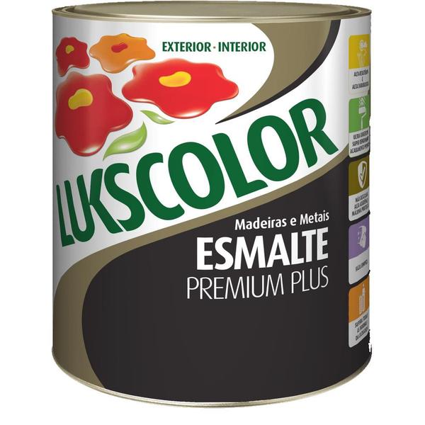 Imagem de Tinta Esmalte Sintético Lukscolor Amarelo 900ml