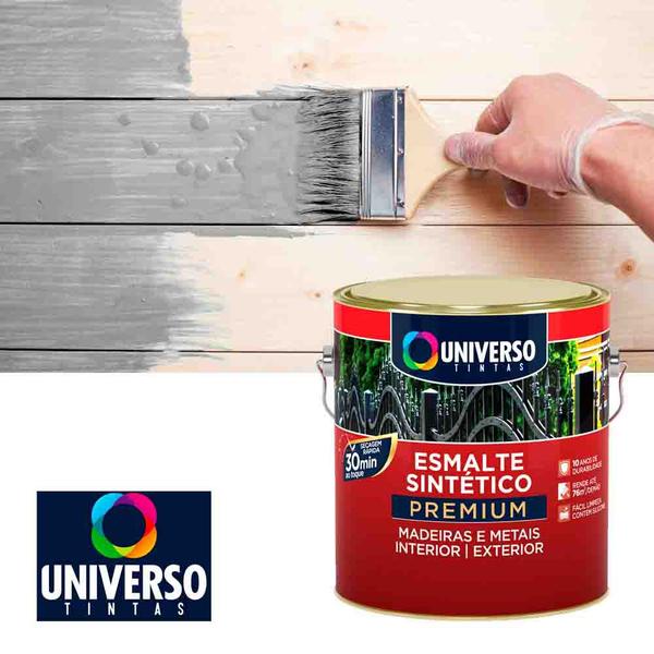 Imagem de Tinta Esmalte Sintético Premium Platina Universo Madeira E Metal 3,6 L