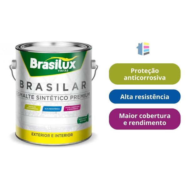 Imagem de Tinta Esmalte Sintético Secagem Rápida 3,6L Cores Brasilux