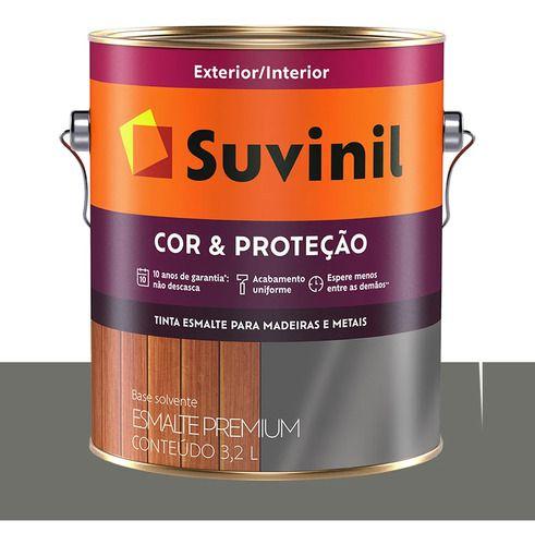 Imagem de Tinta Esmalte Suvinil Cor e Proteção 3,2l - Cinza Asfalto