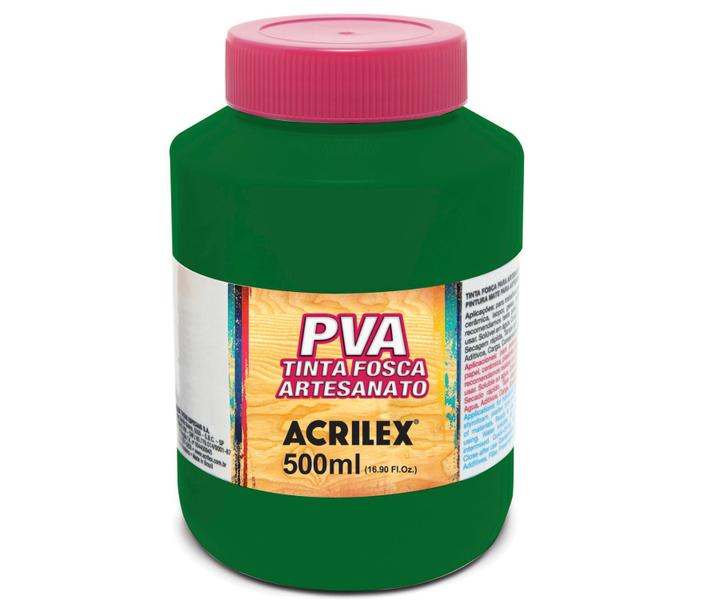 Imagem de Tinta Fosca Para Artesanato Pva 500ml 513 Verde Musgo