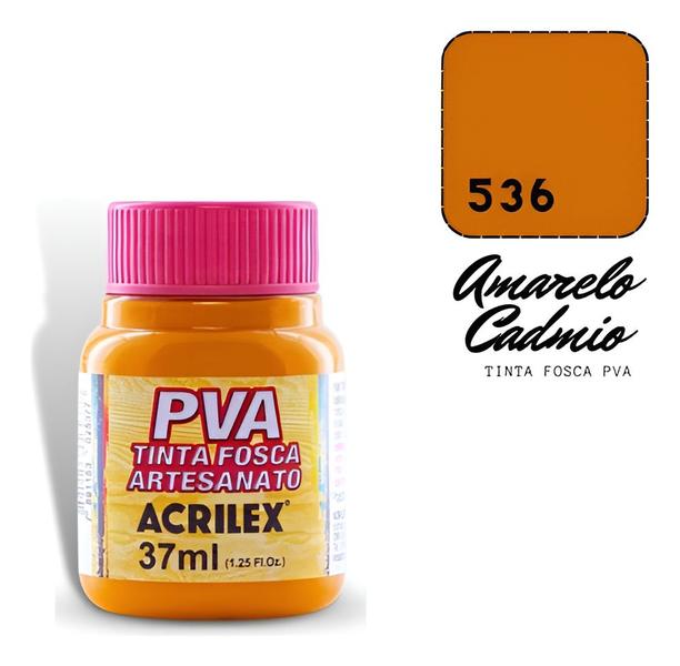 Imagem de Tinta Fosca PVA AMARELO CADMIO 536 - 37ml - Acrilex