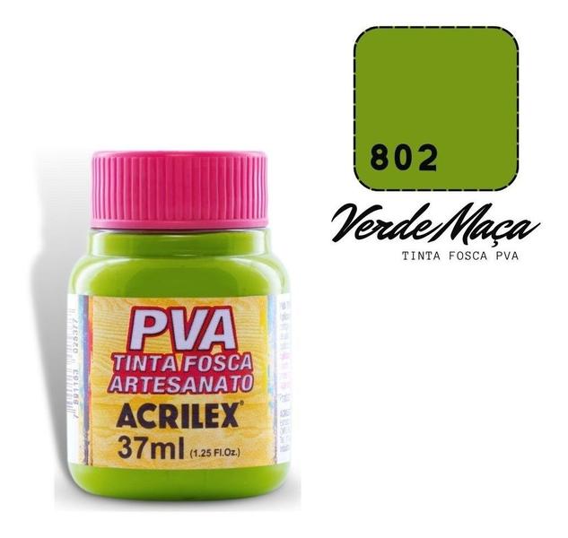 Imagem de Tinta Fosca PVA VERDE MAÇÃ 802 - 37ml - ACRILEX