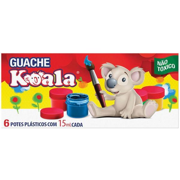 Imagem de Tinta Guache 015ML 06 Cores Koala