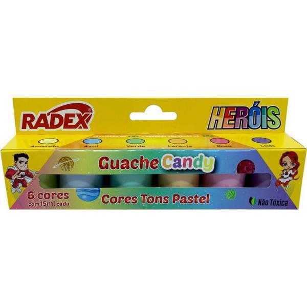 Imagem de Tinta Guache 015ML 6 Cores CANDY Color