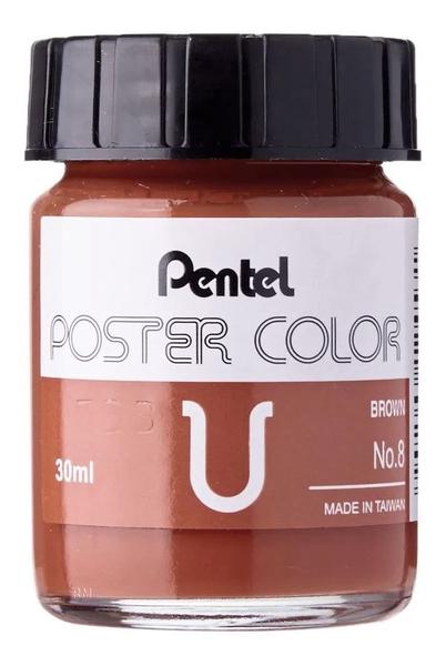 Imagem de Tinta Guache 30ml 008 Marrom Pentel