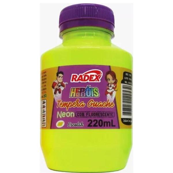 Imagem de Tinta Guache Amarelo Neon 220ml 7881 Radex