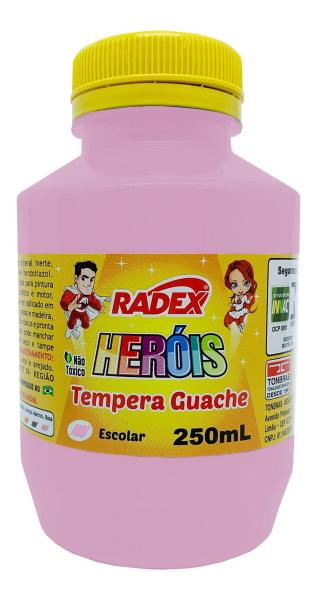 Imagem de Tinta Guache Escolar Radex Pote 250ml Cor Rosa