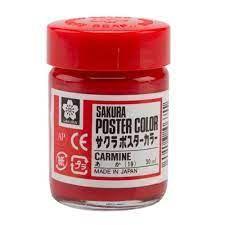 Imagem de Tinta Guache Sakura Poster Color 30ml 19 CARMINE 