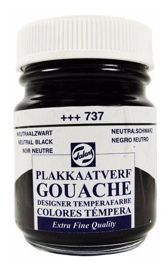 Imagem de Tinta Guache Talens Preto Para Caligrafia 50ml 737