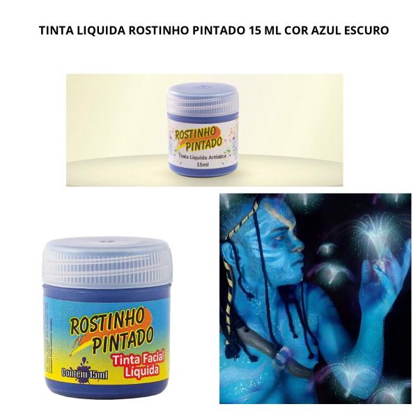 Imagem de Tinta liquida para pintura facial Azul 15ml Pintar o rosto