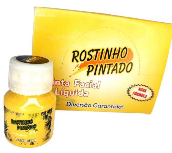 Imagem de Tinta liquida  Rostinho Pintado  35 ml  cor Amarelo Canario