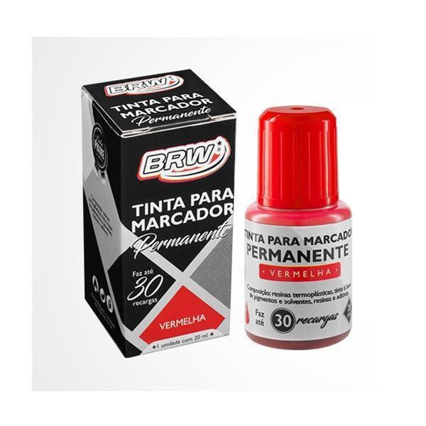 Imagem de Tinta marcador permanente vermelho - 20ml - BRW