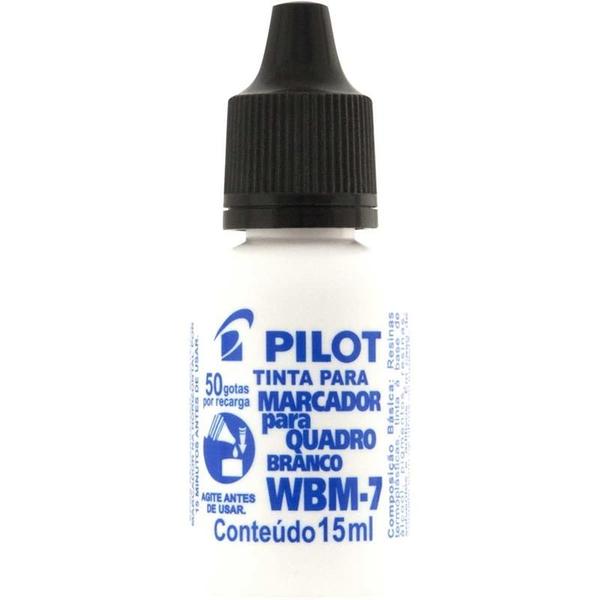 Imagem de Tinta marcador quadro branco reabastecedor wbm-7 preto 15ml pilot