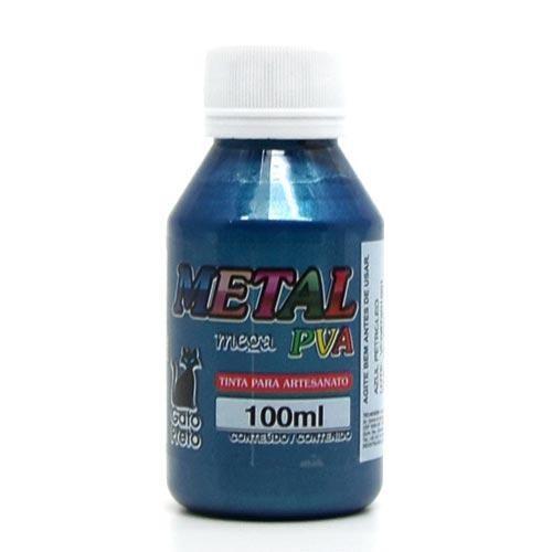 Imagem de Tinta Metal Mega PVA Metálica 100ml - Gato Preto