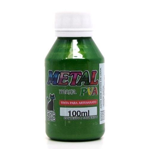 Imagem de Tinta Metal Mega PVA Metálica 100ml - Gato Preto