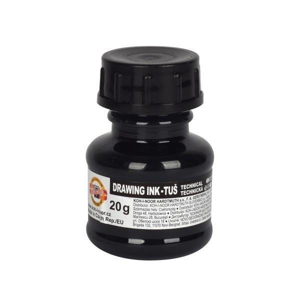 Imagem de Tinta Nanquim Drawing Ink Koh-I-Noor Cor Preto 20ml