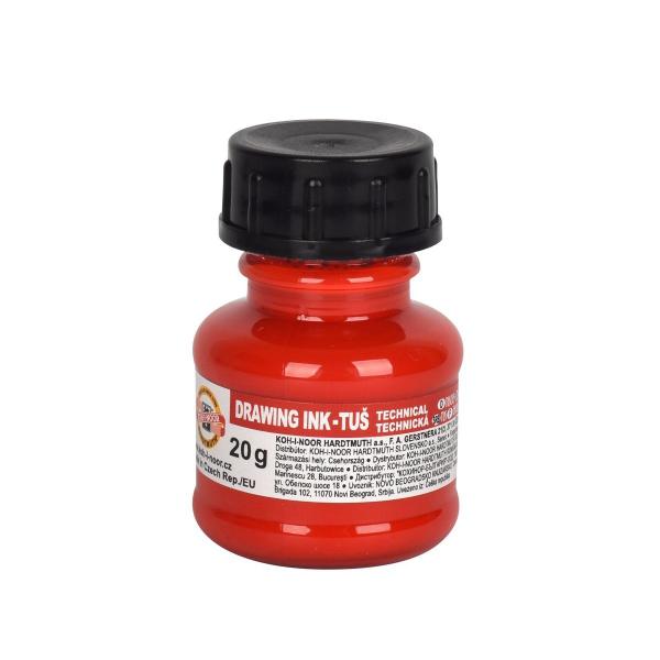 Imagem de Tinta Nanquim Drawing Ink Koh-I-Noor Cor Vermelho 20ml