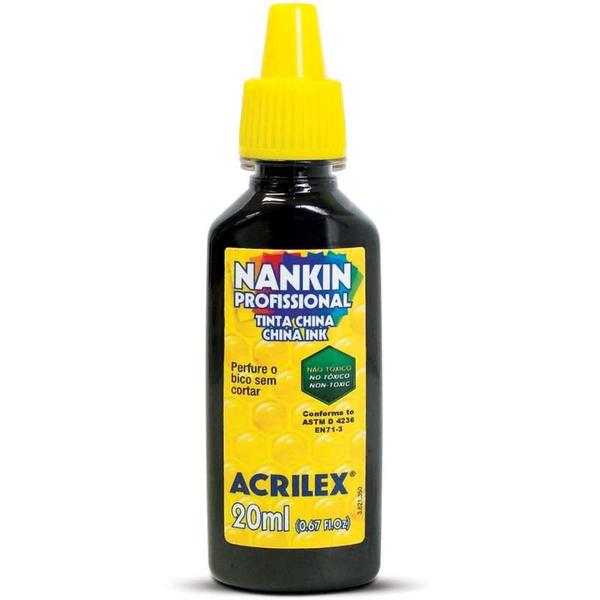 Imagem de Tinta nanquim preto 20ml. acrilex