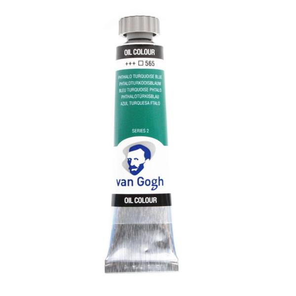 Imagem de Tinta Oléo 20 Ml Talens Van Gogh Serie 2 Phthalo Turquoise Blue 565