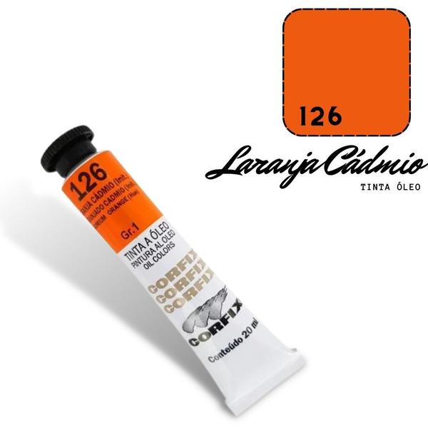 Imagem de Tinta Óleo 20ml G1 126 Laranja Cadmio Corfix