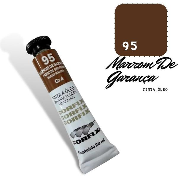 Tinta Óleo 20ml G4 095 Marrom de Garanca Corfix Imagem de Tinta Óleo 20ml G4 095 Marrom de Garanca Corfix