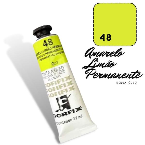 Imagem de Tinta Óleo 37ml G1 048 Amarelo Limão Permanente Corfix