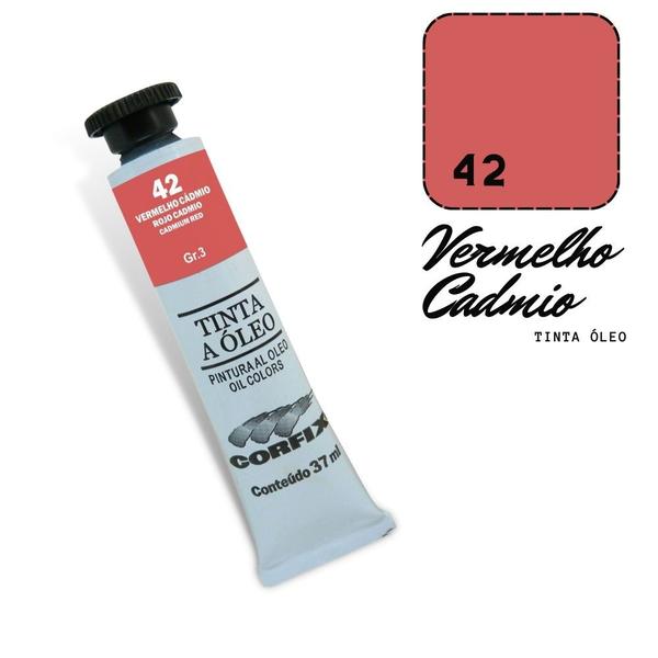 Imagem de Tinta Óleo 37ml G3 042 Vermelho Cadmio Corfix