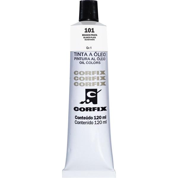 Imagem de Tinta Óleo Corfix 120ml Cor Branco de Prata 101